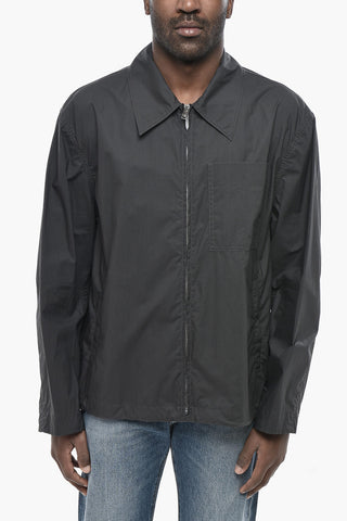 Leichtes Overshirt Aus Baumwolle Mit Brusttasche