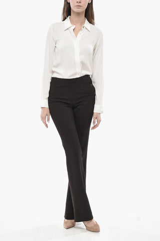 울 혼방 부츠컷 팬츠 사이드 버튼