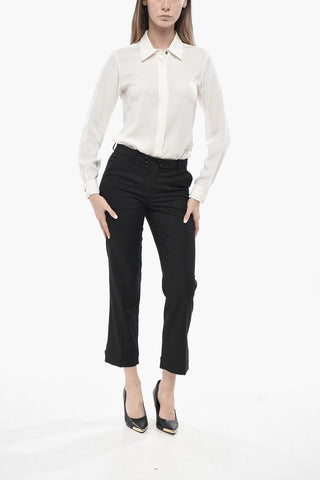 Cropped-Fit PLUTO Hose mit Gürtelschlaufen