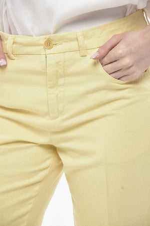 Cropped-Fit Chino-Hose aus Leinenmischung