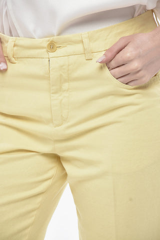 Cropped-Fit Chino-Hose aus Leinenmischung