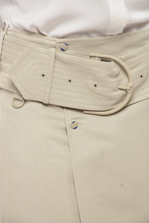 Longuette in Misto Viscosa con Maxi Cintura