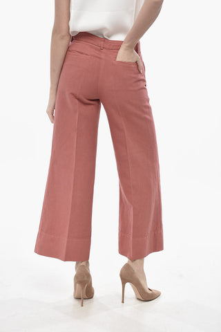 Cropped-Fit-Chino Aus Leinenmischung