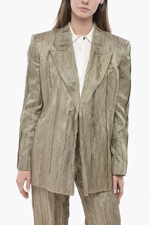 Silk-Blend Blazer MAIRI with Crinkled Effect