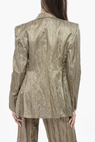 Silk-Blend Blazer MAIRI with Crinkled Effect
