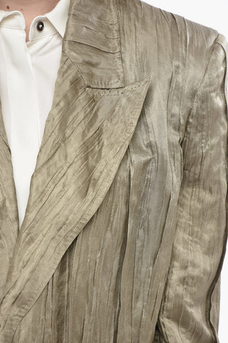Silk-Blend Blazer MAIRI with Crinkled Effect
