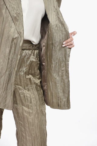 Silk-Blend Blazer MAIRI with Crinkled Effect