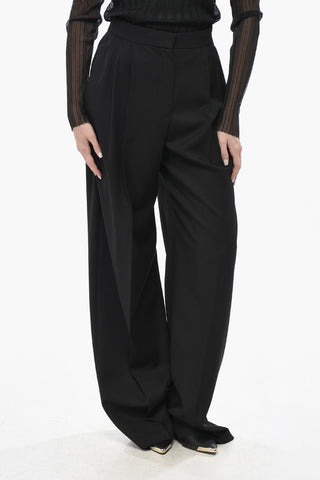 Pantaloni Palazzo a 2 Pinces in Lana