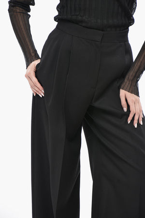 Palazzo-Hose aus Wolle mit 2 Falten