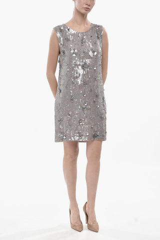 Straight-Fit Sequin Dress