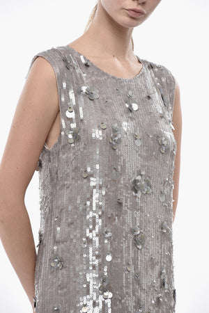 Straight-Fit Sequin Dress