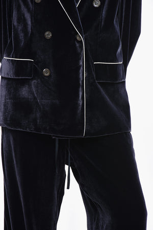 Velour Double-Breasted Blazer KANPUR