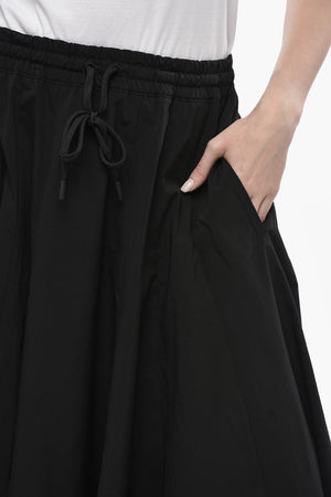 Midi Flared Skirt with Elastic Waist