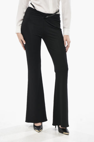 Bootcut-Hose aus Stretch-Viskose