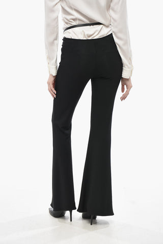 Stretch Viscose Bootcut Trousers