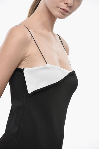 Minidress in Maglia con Dettaglio a Contrasto