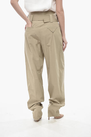 Carrot-Fit Trousers With One Pleat And Belt