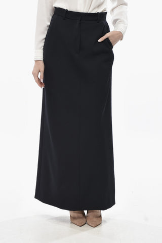 Wool Maxi Pencil Skirt ROUX