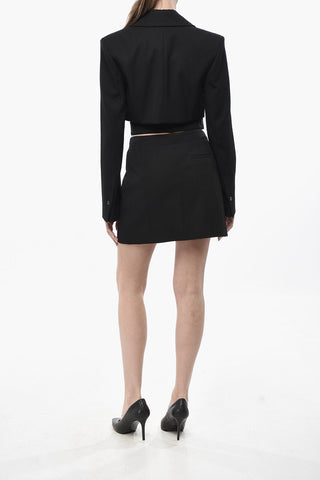 Virgin Wool Blazer Dress With Cut-Outs