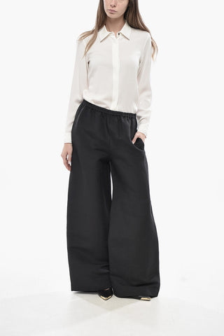 Wide-Leg Silk Trousers BELLANA