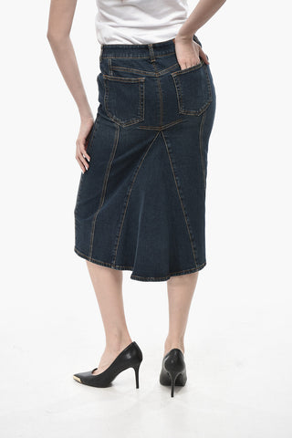 Longuette in Denim con Pince Porteriore
