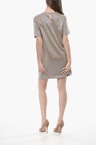 Tubino Straight Fit con Cristalli All-Over