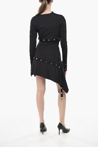 Asymmetrisches Kleid mit Druckknöpfen