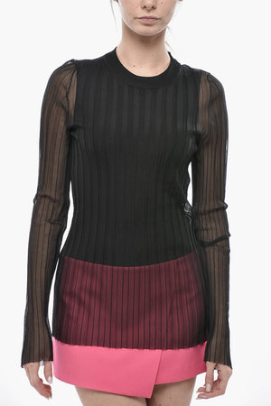 SPORTMAX Ribbed Organza Top ACINO