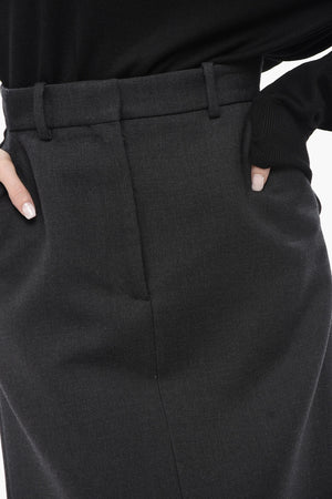 Wool-Blend Pencil Skirt ROUX