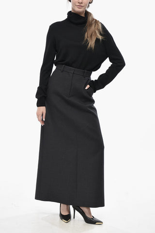 Wool-Blend Pencil Skirt ROUX