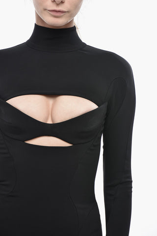 Etuikleid aus Stretch-Viskose mit Cut-out