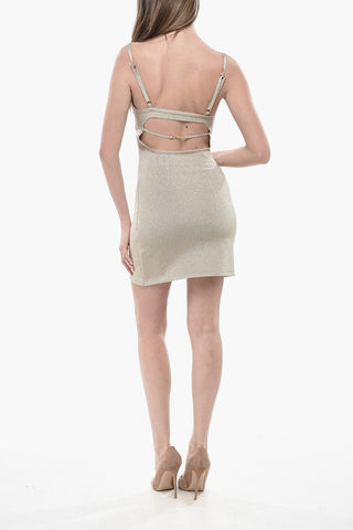 Minidress in Lurex con Schiena Scoperta