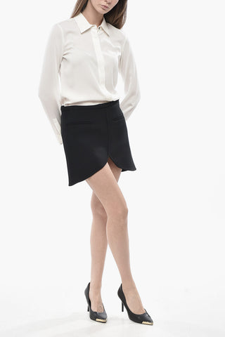 Wickel-Minirock aus Wollmischung