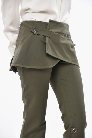 Pantaloni Bootcut in Doppio Tessuto