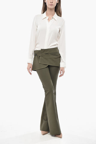 Pantaloni Bootcut in Doppio Tessuto