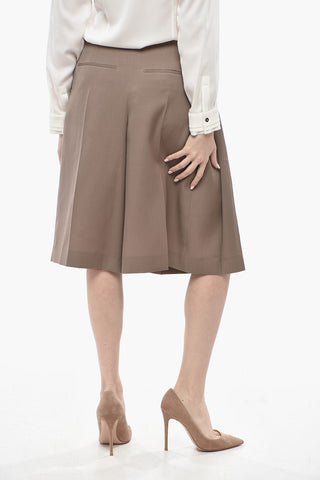 Shorts Gaucho in Misto Lana Plissè