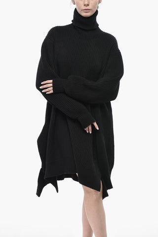 High-Neck Knit Dress