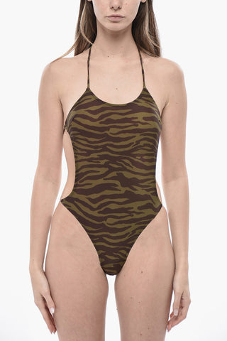 Costume Bare Back Motivo Zebrato