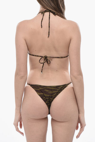 Costume Bare Back Motivo Zebrato