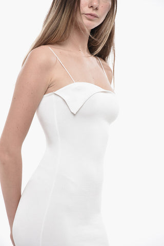 Strick-Minikleid Mit Kontrastsaum