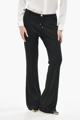 Pantaloni Bootcut in Jersey con Coulisse in Vita