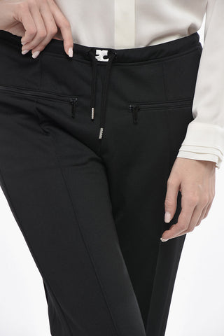 Pantaloni Bootcut in Jersey con Coulisse in Vita
