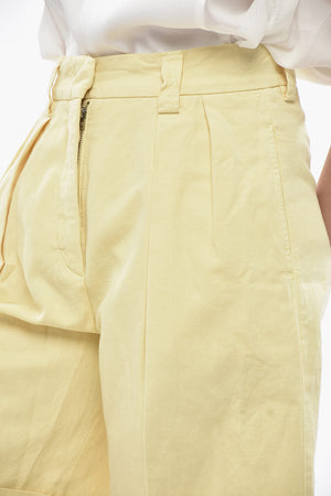 Shorts mit 2 Falten aus Baumwollmischung