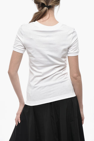 Cotton Crew-Neck T-Shirt with Front Patch