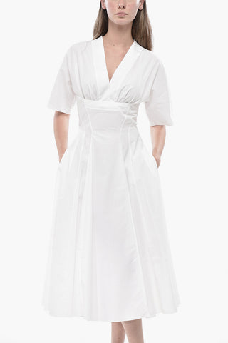 Ausgestelltes Hemdkleid Aus Baumwollpopeline