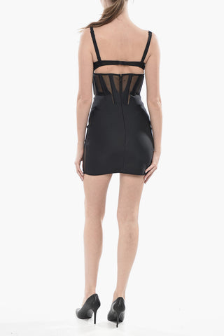 Minikleid mit Korsett und transparentem Detail