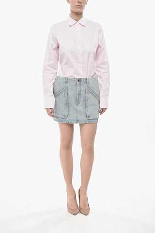 Denim Multi-Pocket Mini Skirt