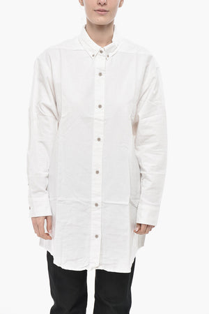 ESSENTIALS Cotton Button-Down Blouse