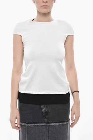 Double-Fabric Crewneck T-Shirt