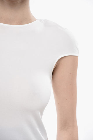 T-Shirt Mit Rundhalsausschnitt Aus Doppelstoff
